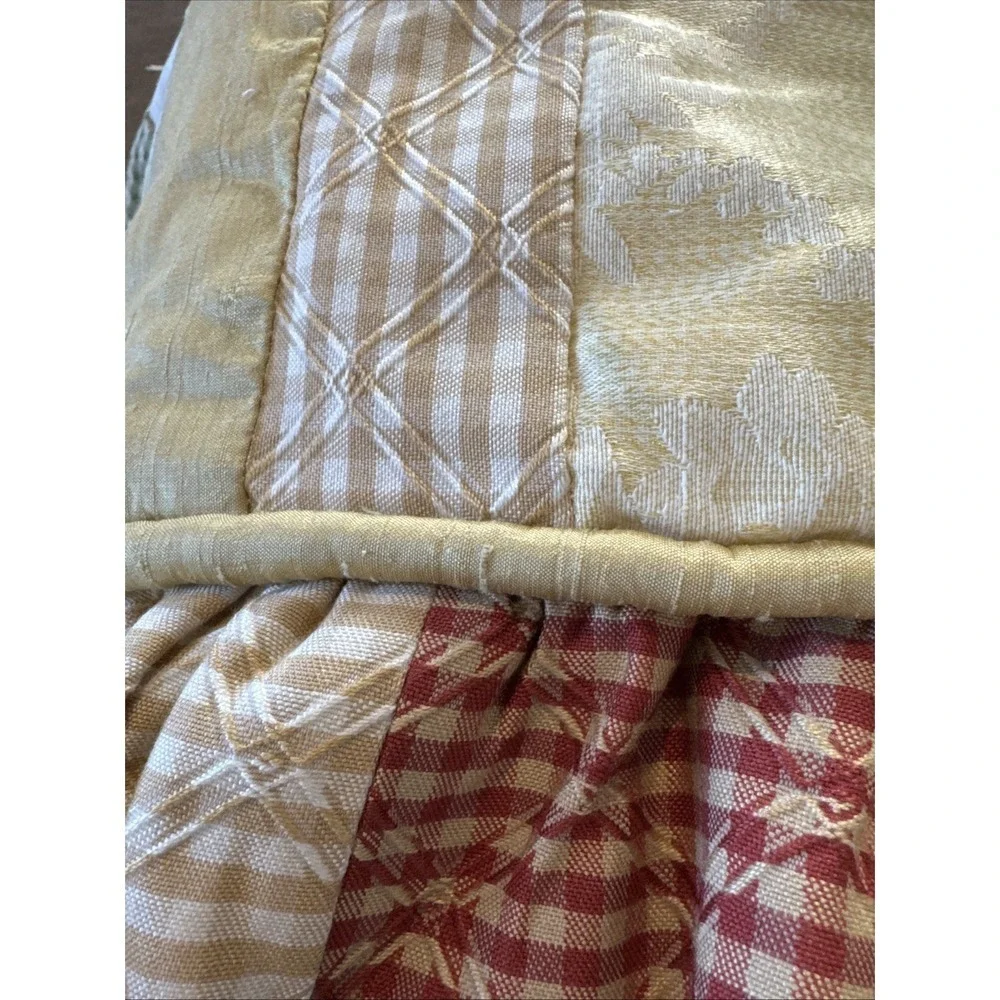 Baby‎ Nursery Quilt Blanket Nava's Designs Yellows Brocade Unisex Plaids Bugs